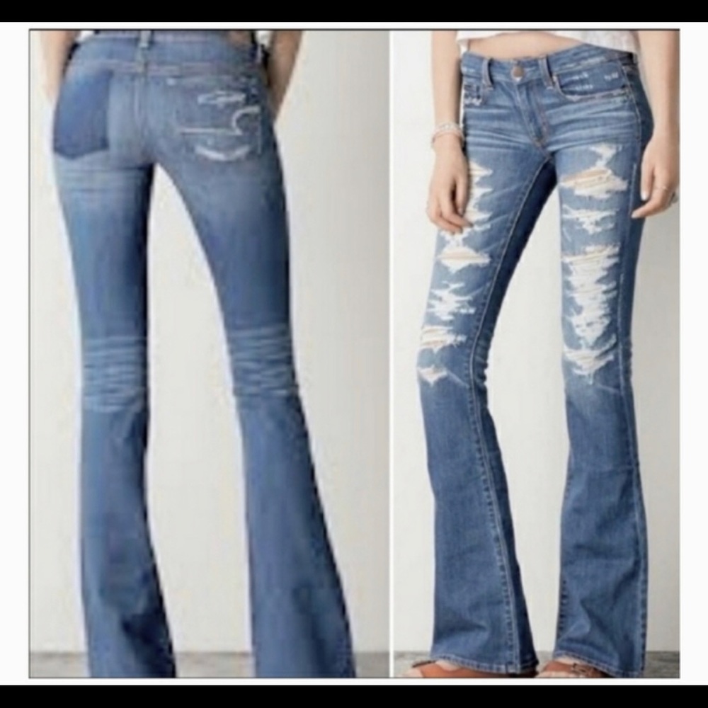 American Eagle destroyed Flare Jeans